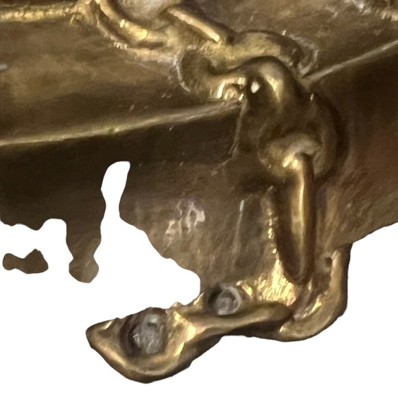 Vintage Solid Brass Ships Anchor Nautical Framed Mirror - Picture 7 of 9